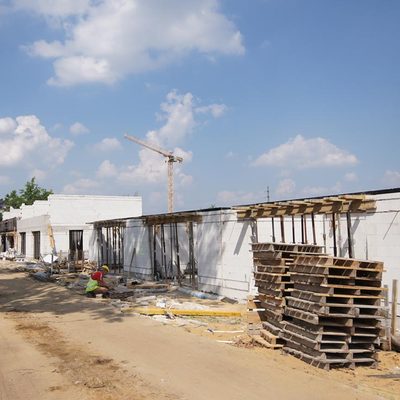 Czerwiec 2021r. - budowa Ogrodów Szymborskiej, Wojszyce Wrocław