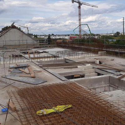 Sierpień 2021r. - zdjęcia z budowy inwestycji Ogrodów Szymborskiej, Wojszyce Krzyki Wrocław