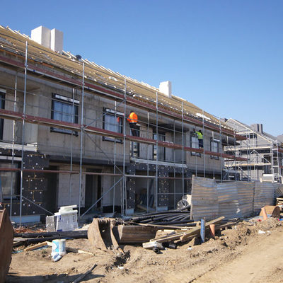 Marzec 2022r. - budowa domów Ogrodów Szymborskiej, Wojszyce Wrocław