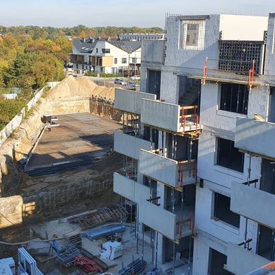 Racławicka Platinum - budowa październik 2022r. Wrocław Grabiszynek