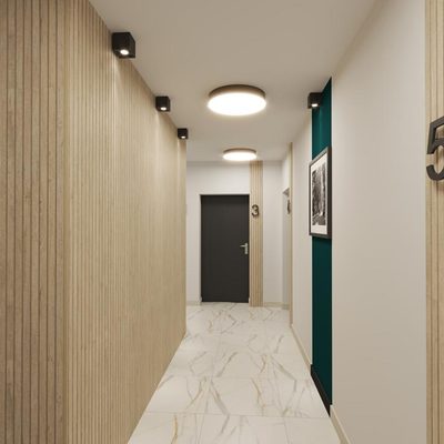 Klatka schodowa w inwestycji Racławicka Platinum Wrocław Grabiszynek