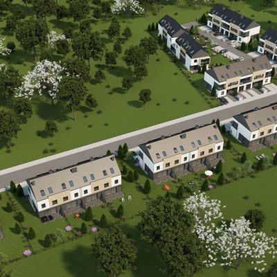 Ogrody Szymborskiej Wrocław Krzyki Wojszyce - widok z lotu ptaka