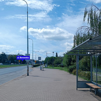 Przystanek autobusowy przy ul.Borowskiej