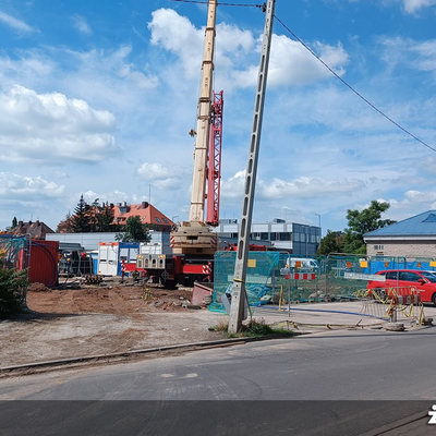 Zdjęcie budowy inwestycji Żegiestowska z lipca 2024 r.